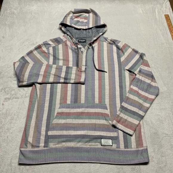 Hooey Other - Hooey‎ "Jetty" Multicolor Serape Southwest Aztec Striped Hoodie Men's XL